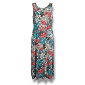 Talbots Women’s Petite Floral Sleeveless Maxi Dress – Size LP